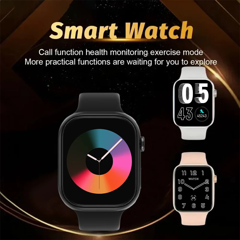 LAXASFIT New Smart Watch 1.73 inch Color Screen Full Touch Custom Dial Bluetooth Call Men Women Smart Watch Android IOS